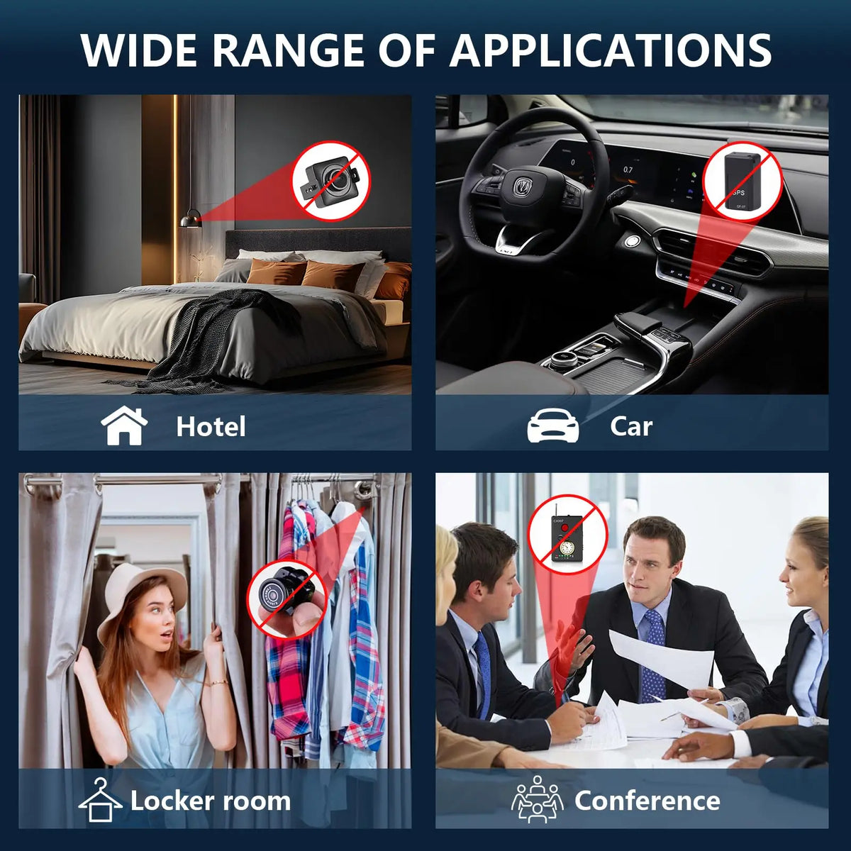 Professional Anti-Spy Hidden Camera & Wireless Signal Detector