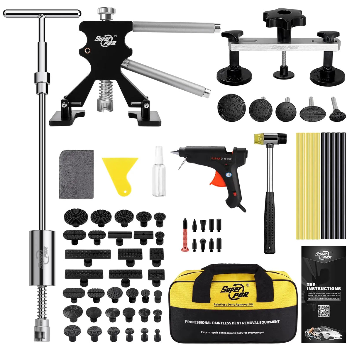 Super PDR Professional Paintless Dent Removal (PDR) Tool Kit