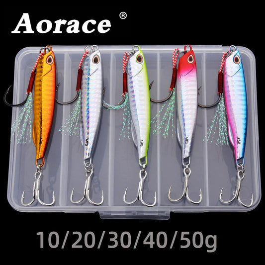 Aorace 5PCS Metal Jig Fishing Lure
