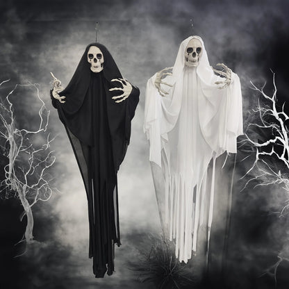 Classic Horror Ghost Doll Hanging Decoration, Spooky Halloween Skeleton Phantom Outdoor Pendant