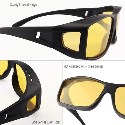 Night Driving Over Sunglasses Anti Glare Polarized Glasses