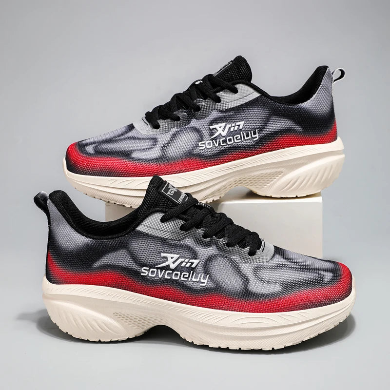 Men’s Carbon Board Running Shoes – Lightweight Breathable Marathon Sneakers