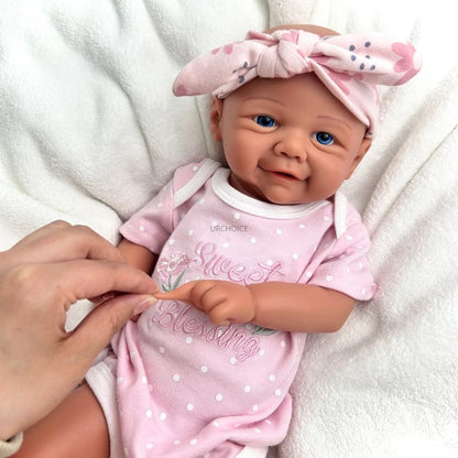 Handmade Painted 17" Silicone Reborn Baby Doll