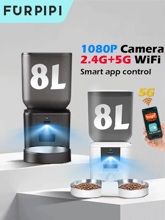 8L Smart Automatic Pet Feeder with 1080P HD Camera