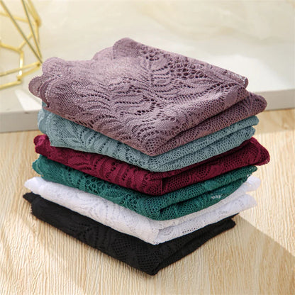 FINETOO 4pcs Lace Floral Boyshorts