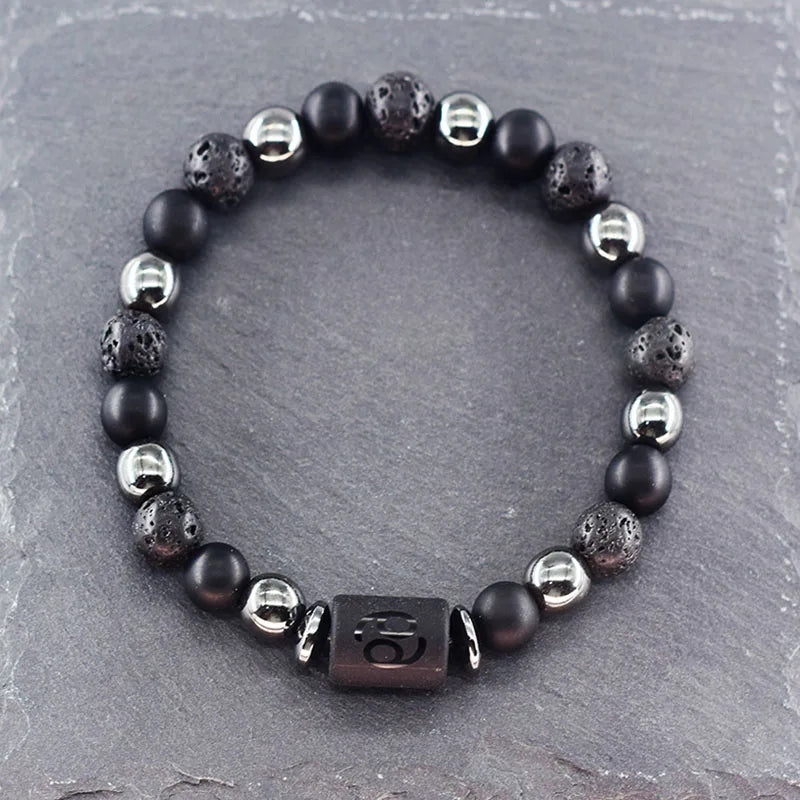 12 Zodiac Sign Constellation Beaded Charm Bracelet