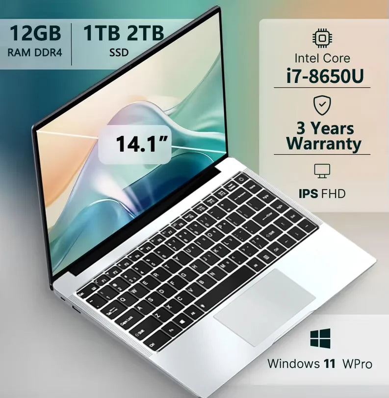 Intel Core i7 8650U 16GB RAM 1TB SSD Laptop