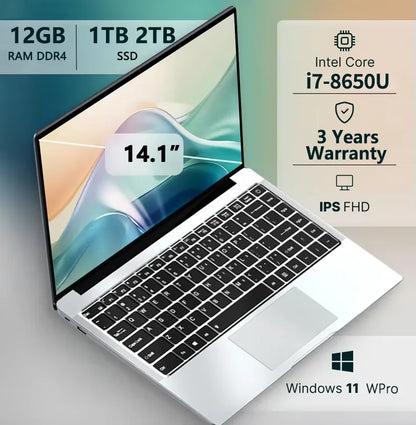 Intel Core i7 8650U 16GB RAM 1TB SSD Laptop