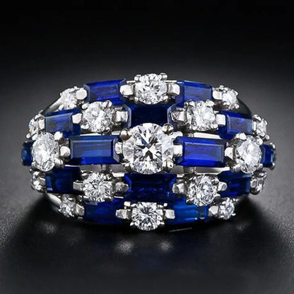 Huitan Wide Ring with Cubic Zirconia
