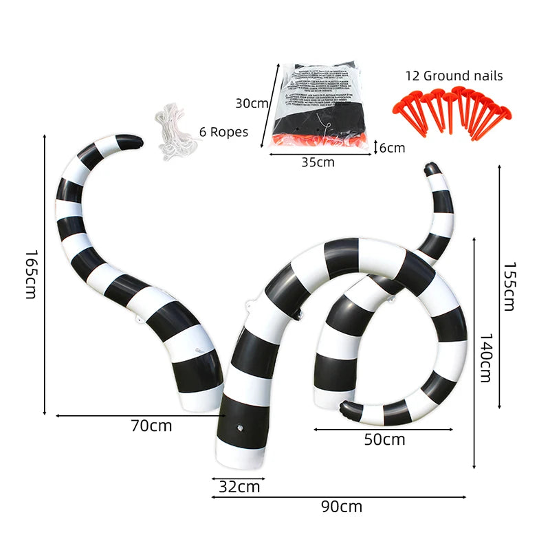 Giant Inflatable Halloween Sandworm Decor