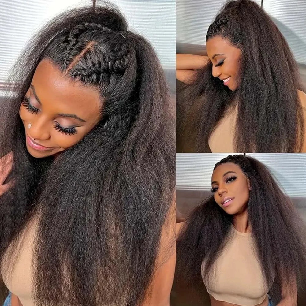 Straight Human Hair Glueless Frontal Wig