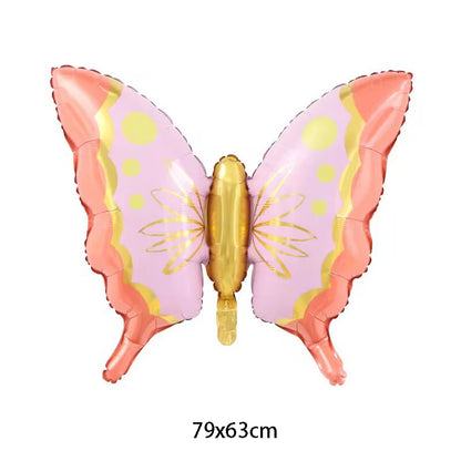 Large Butterfly Aluminum Foil Balloon - Party Decor & Photo Prop