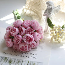 Rose Pink Peony Artificial Flowers Bouquet