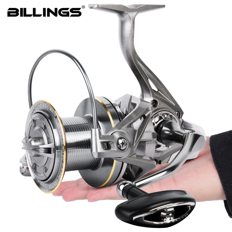 Saltwater Long-Casting Spinning Fishing Reel (44 lb Drag)