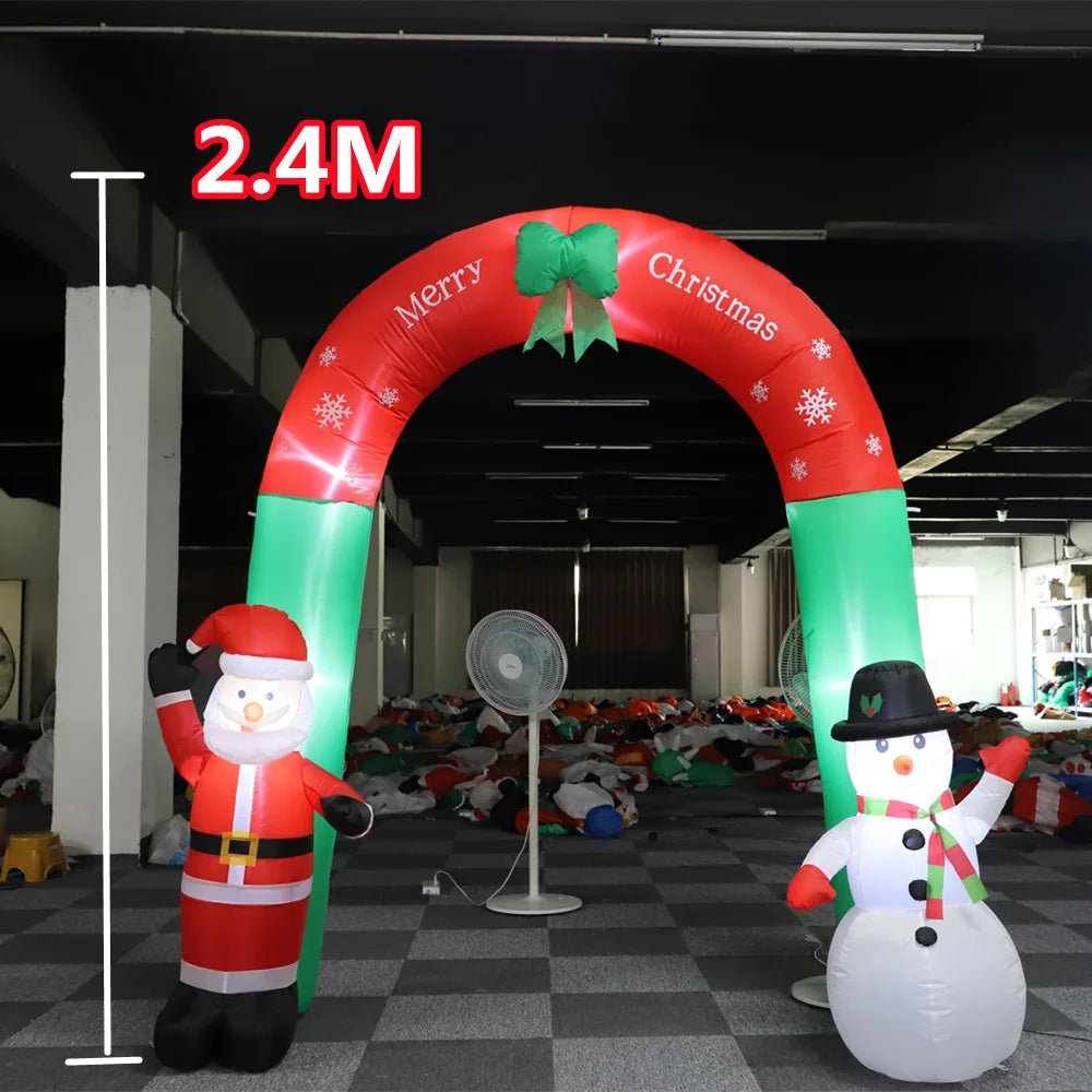 Inflatable Christmas Decorations with Built-in LED Lights