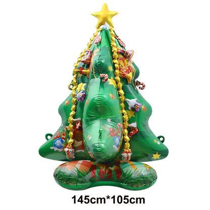 Standing Christmas Foil Balloons, Giant Christmas Tree Santa Snowman Reindeer Rocking Horse Balloons