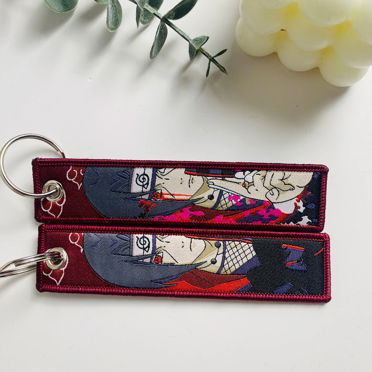 Anime Character Embroidered Key Tag