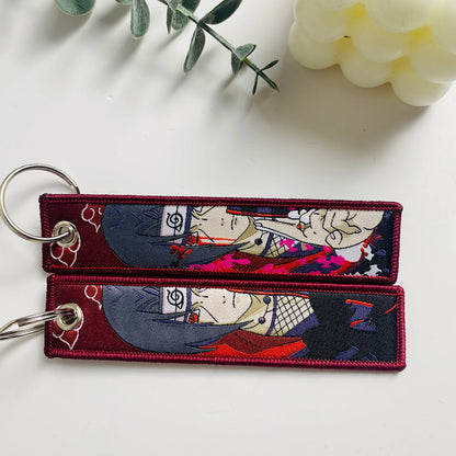Anime Character Embroidered Key Tag