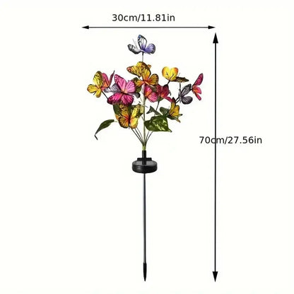 Solar Led Butterfly Flowe Lights For Outdoors