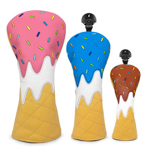 Ice Cream Embroidered Golf Driver Head Cover