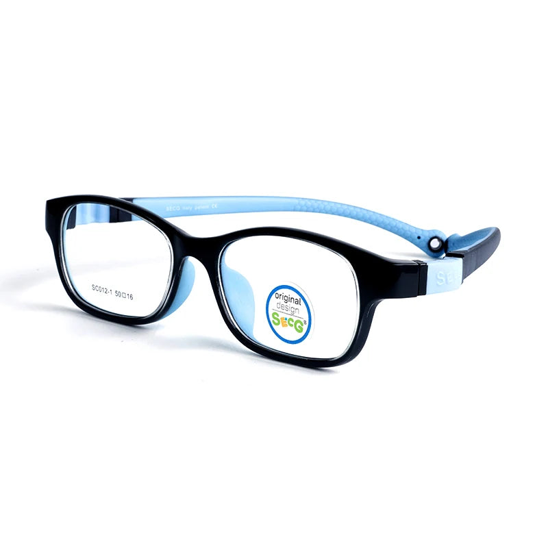 SECG Kids Flexible Silicone Eyeglass Frames - Lightweight TR-90 Sports Glasses