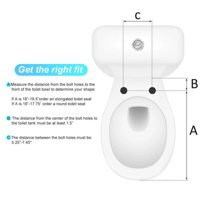 Premium Non-Electric Round Bidet Toilet Seat with Dual Nozzle