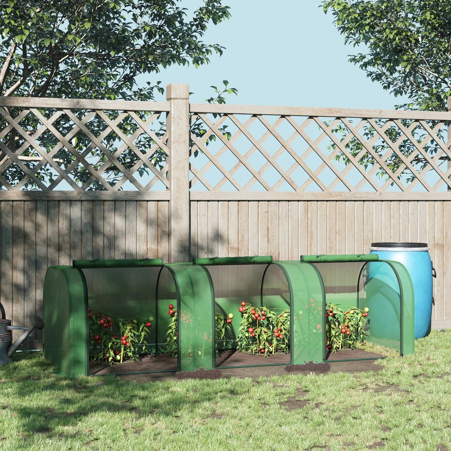 10' X 3' X 2.5' Portable Mini Greenhouse Steel Frame Cover with Roll-Up Zippered Doors