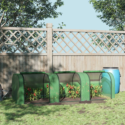 10' X 3' X 2.5' Portable Mini Greenhouse Steel Frame Cover with Roll-Up Zippered Doors