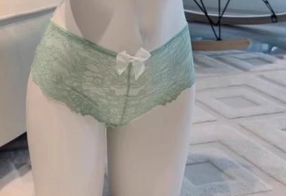Mint Green Halter Wireless Lace Lingerie Set