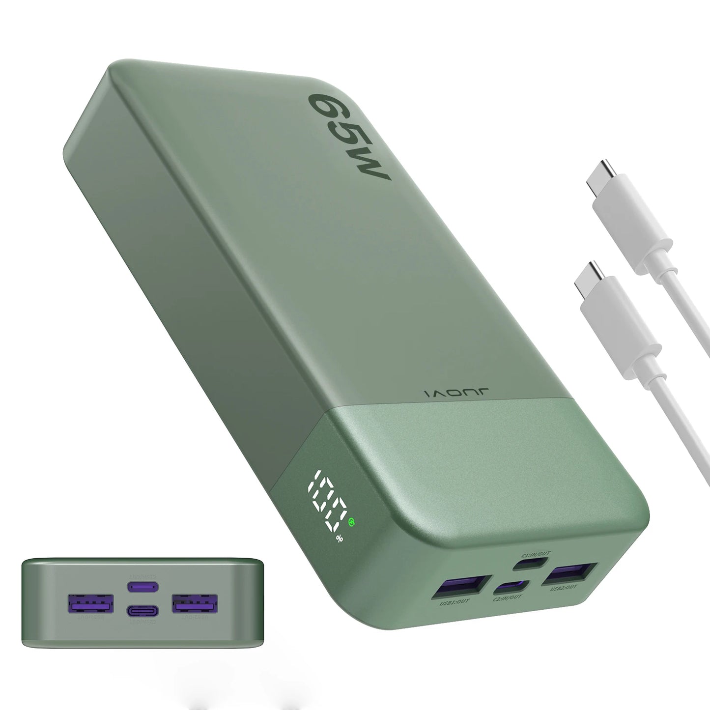 JUOVI J2931 65W 20000mAh Laptop Power Bank Fast Charging Portable Charger