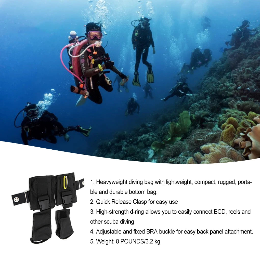 Adjustable Underwater 8lbs Scuba Diving Weight Bag