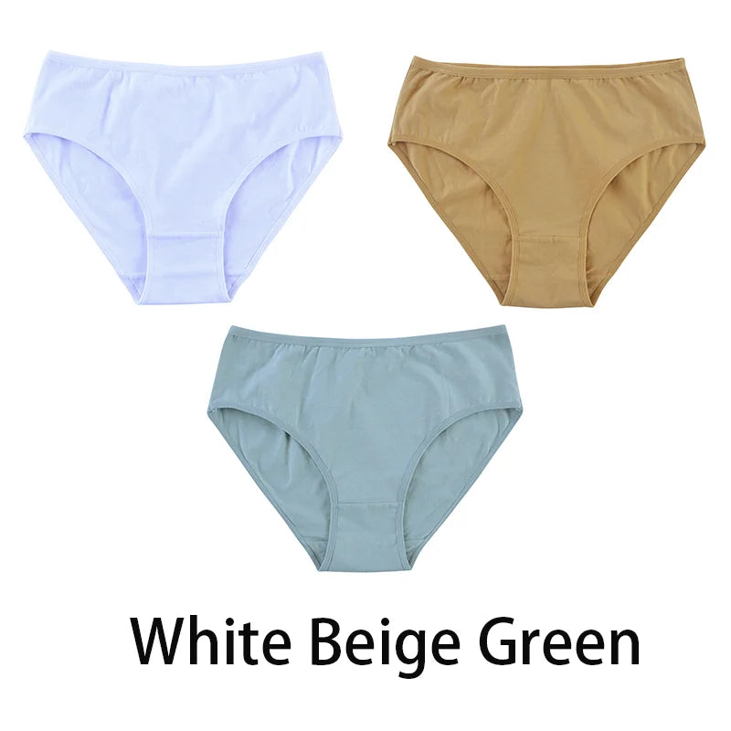 3PCS Seamless Cotton Panties