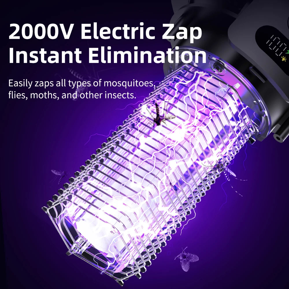 Solar Outdoor Mosquito Killer Lamp – Waterproof UV Electric Bug Zapper for Lawn & Garden