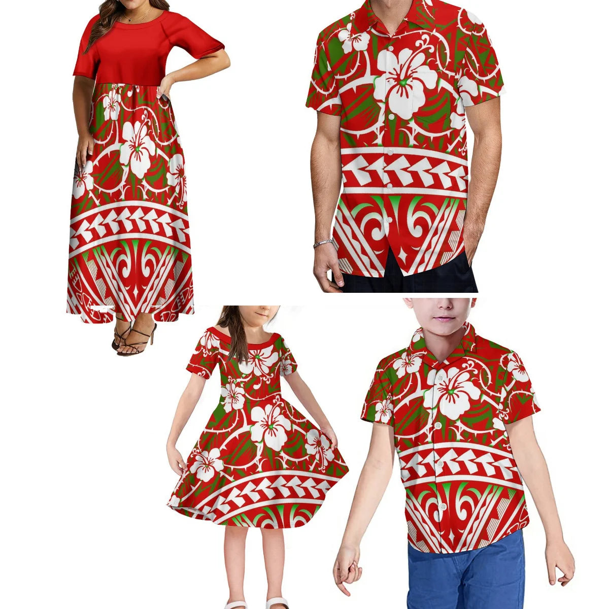 Women's Ruffled Sleeve High-Stretch Print Maxi Dress