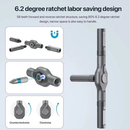 42 in 1 Magnetic Screwdriver Set with Detachable Ratchet Handle
