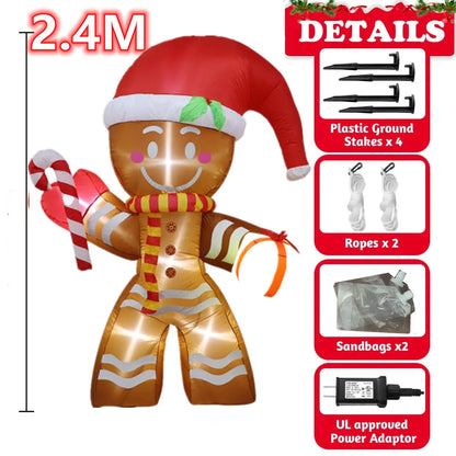 Inflatable Christmas Decorations with Built-in LED Lights