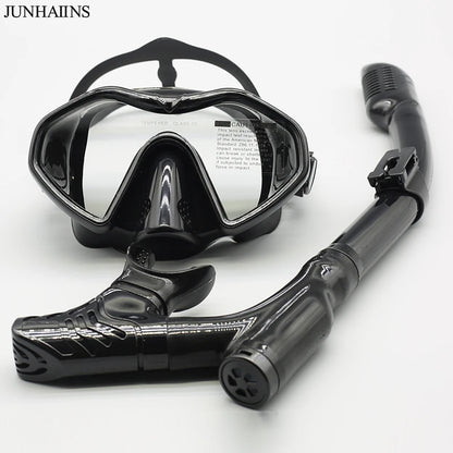 Anti-Fog Silicone Tempered Glass Snorkeling Mask