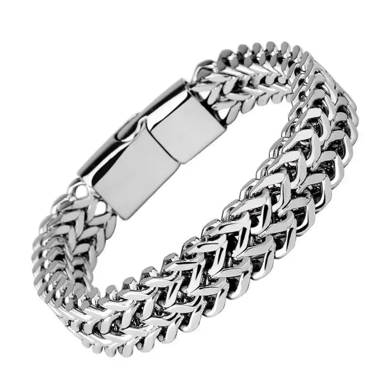 Versatile Stainless Steel Chain Bracelet