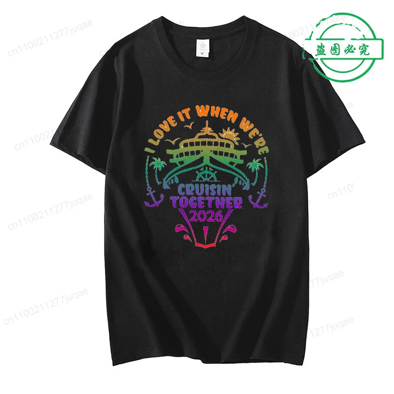 Unisex Cruise Squad 2026 Matching Cotton T-Shirt – Family Vacation & Sailing Tee
