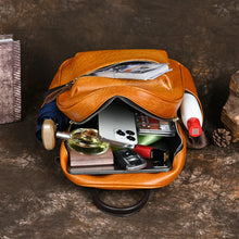 Retro Hand-painted Genuine Leather Backpack