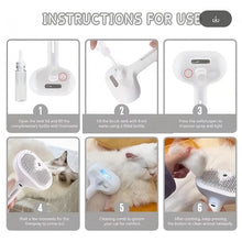 Soft Teeth Pet Steam Comb Massage Brush USB Charging