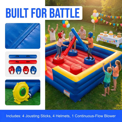 13x13ft Inflatable Gladiator Jousting Arena Party Game Set