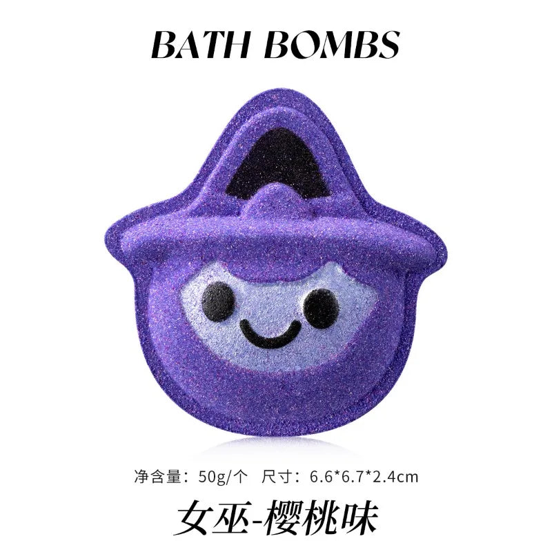 Halloween Bath Bombs Gift Set – Pumpkin, Black Cat & Ghost Fizzies