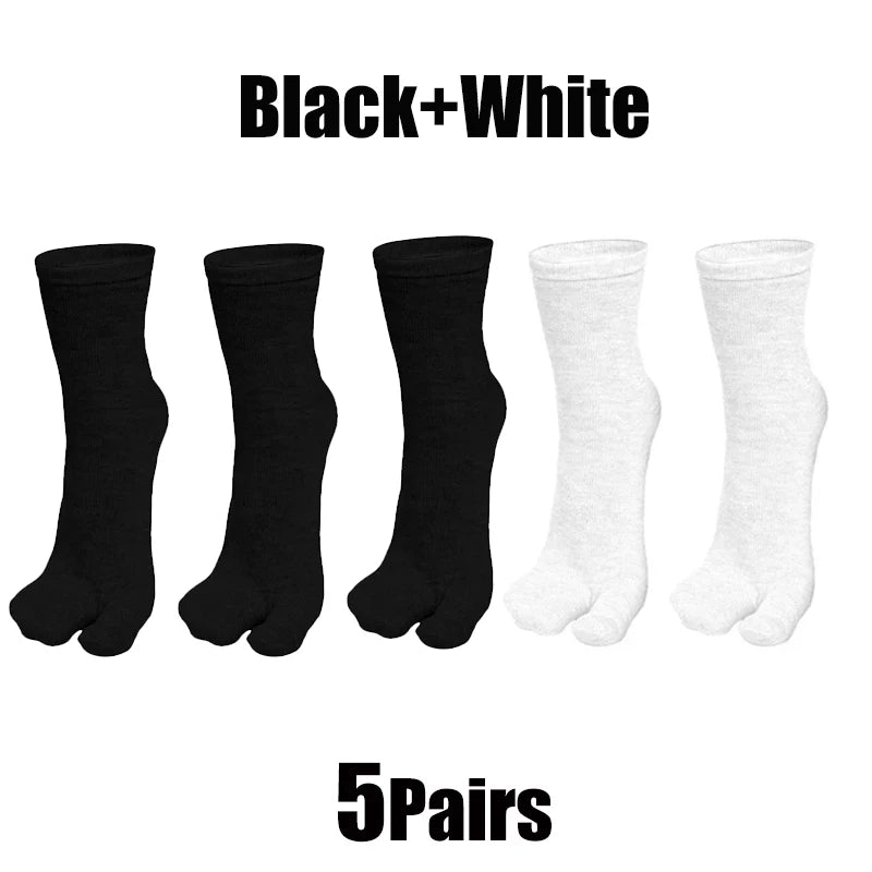 Unisex Japanese Style Cotton Tabi Two-Finger Socks