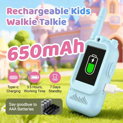 Kids Rechargeable Video Walkie Talkies (2-Pack)