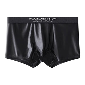 Breathable Thin Satin Seamless Mid Waist Boxers