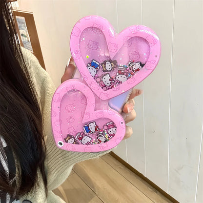 Glitter Hello Kitty Shake With Mirror Case For iPhone