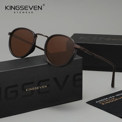 KINGSEVEN Round Frame Polarized UV400 Sunglasses