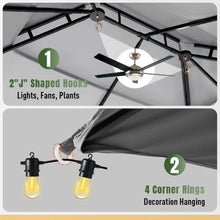 Outdoor Gazebo 10x12 Metal Frame Canopy with Double Roofs with Mosquito Net