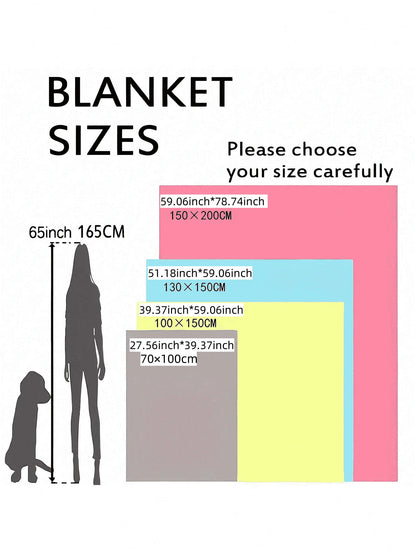 Cute Cat Print Blanket